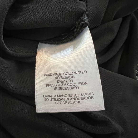 Anne Klein Black Midi Dress with Beaded Halter Neckline Size 4 - Picture 6 of 6